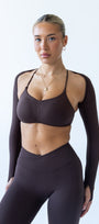 Chocolate Soft Motion Bra With Sleeves