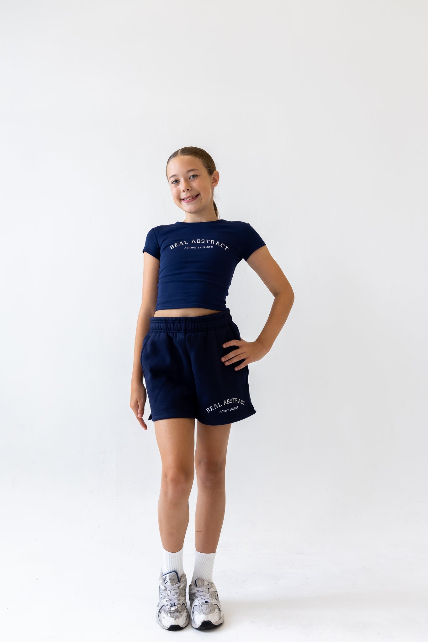Navy Active Lounge Baby Tee