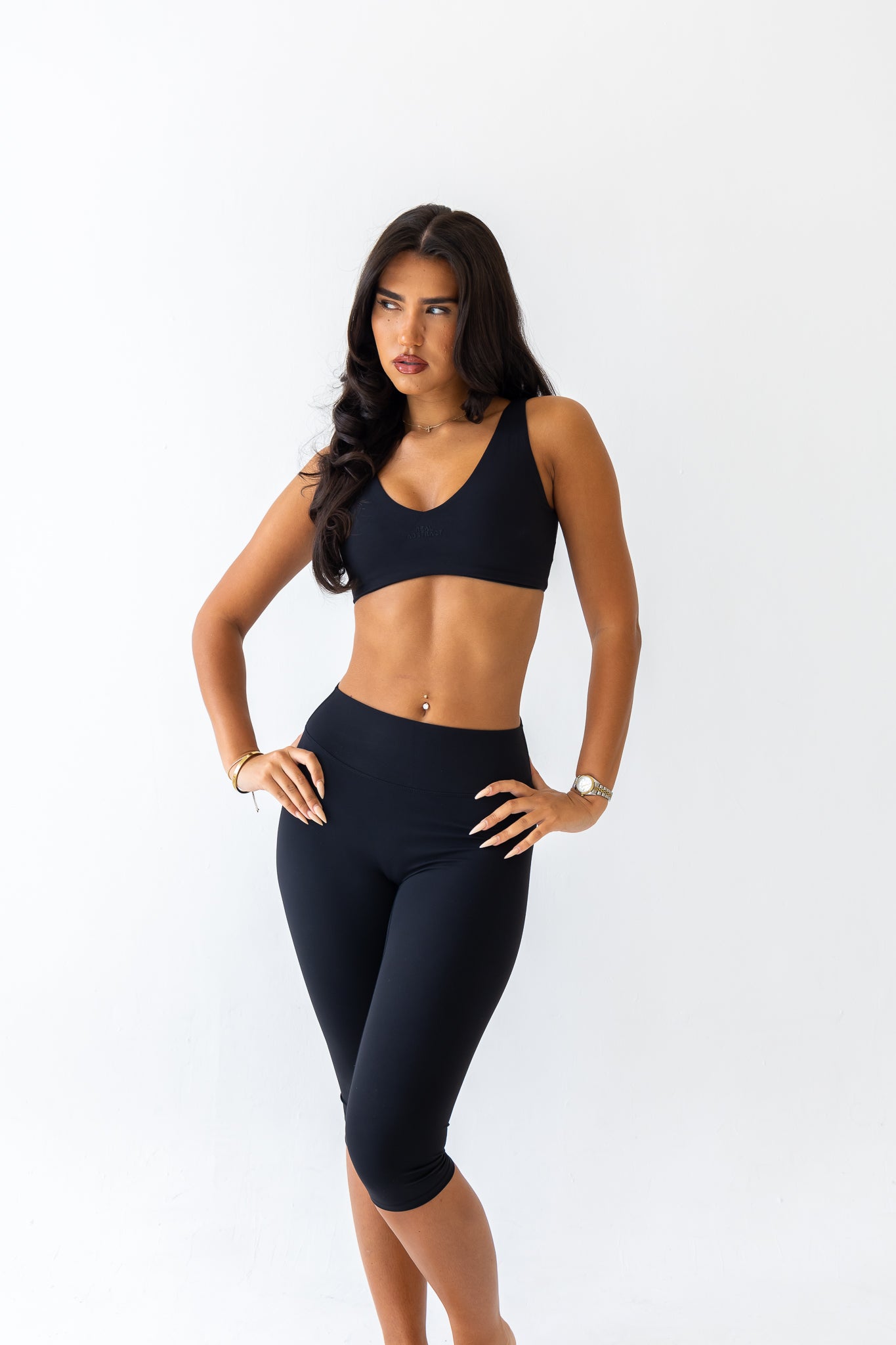 Black Scoop Crop Top