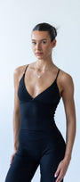 Black Soft Sculpt Plunge Top