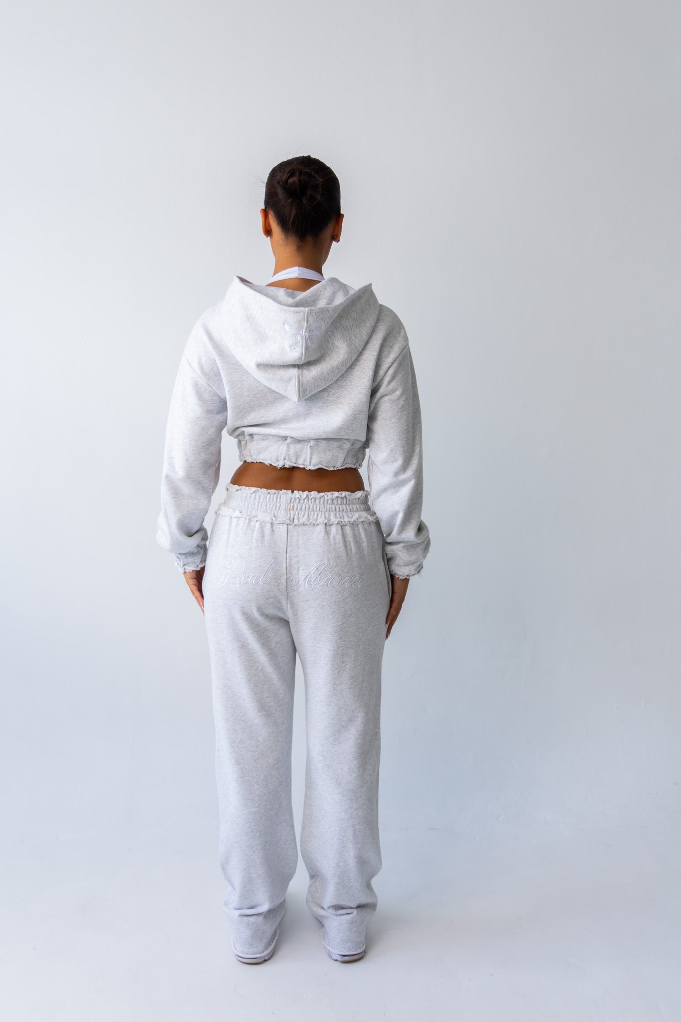 Marl Grey Distressed Joggers