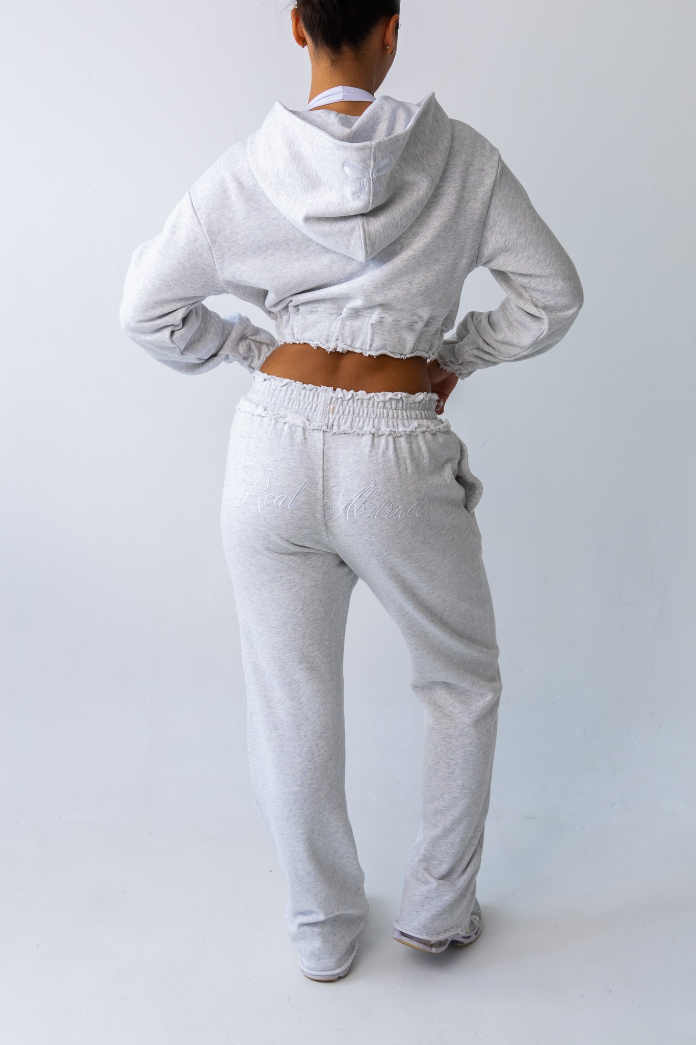 Marl Grey Distressed Joggers