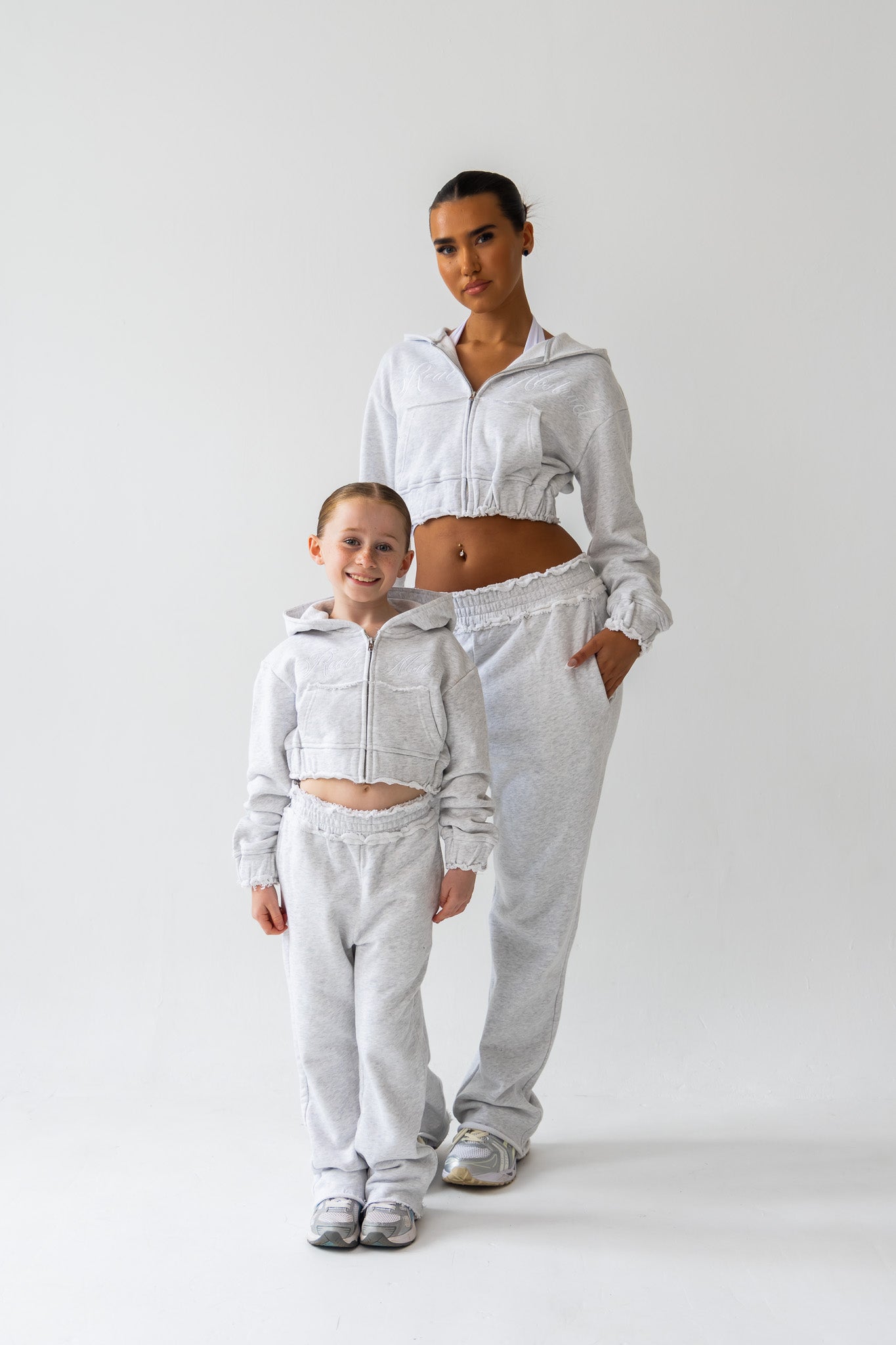 Marl Grey Distressed Zip Up Hoodie