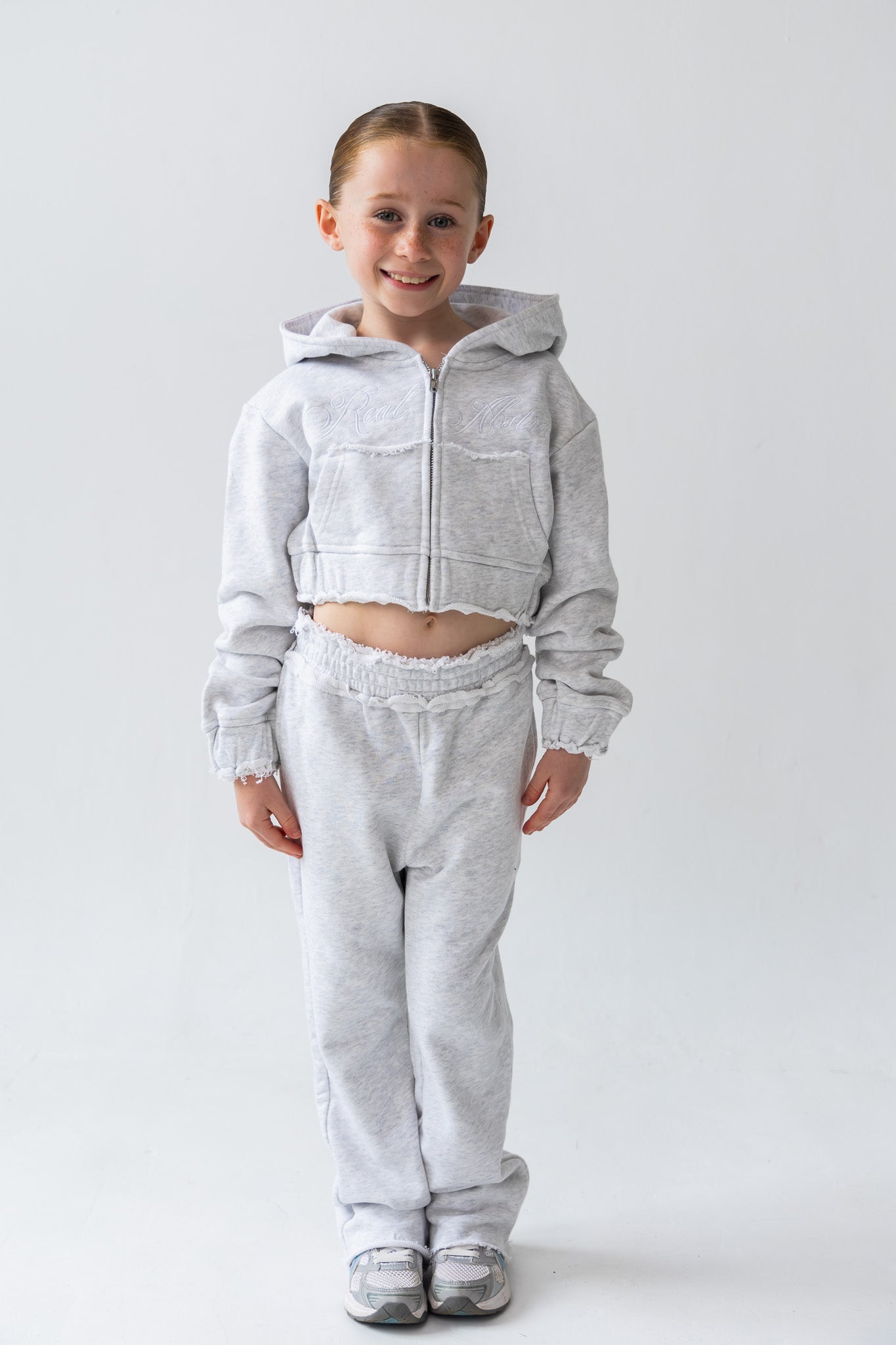 Kids Marl Grey Tracksuit