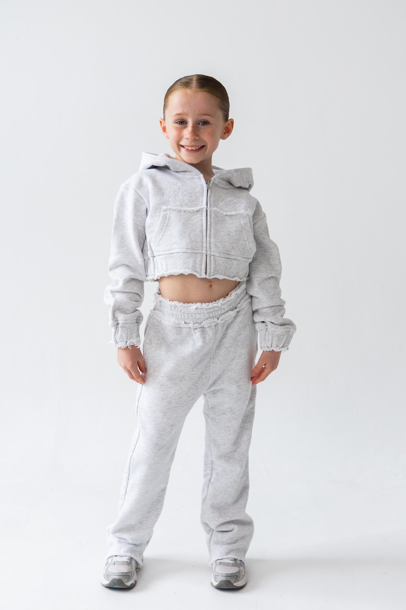 Kids Marl Grey Tracksuit
