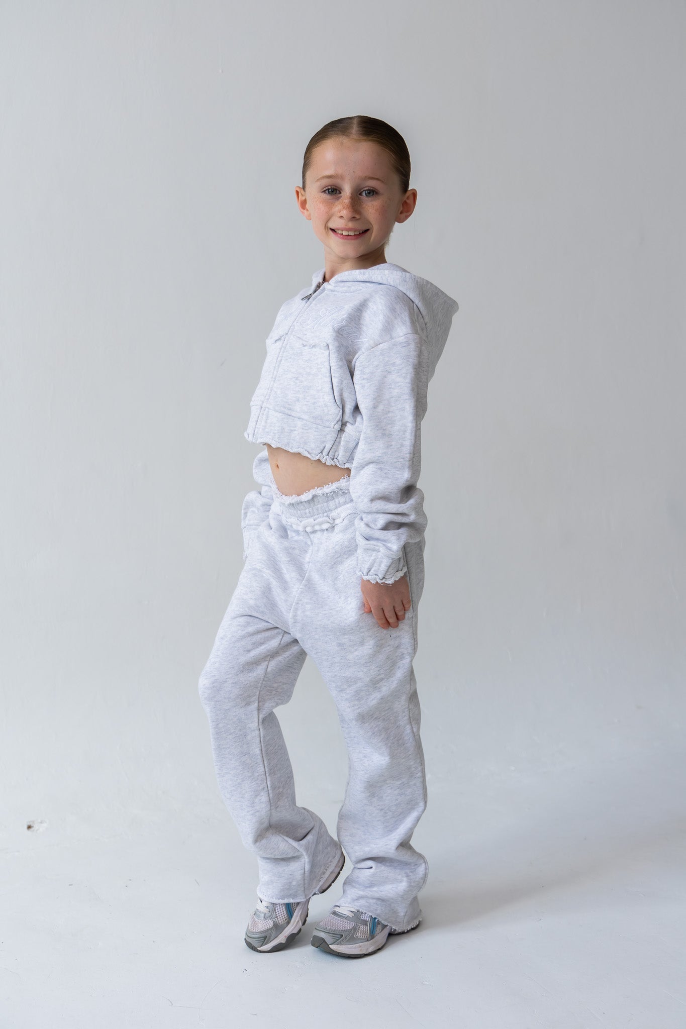 Kids Marl Grey Tracksuit