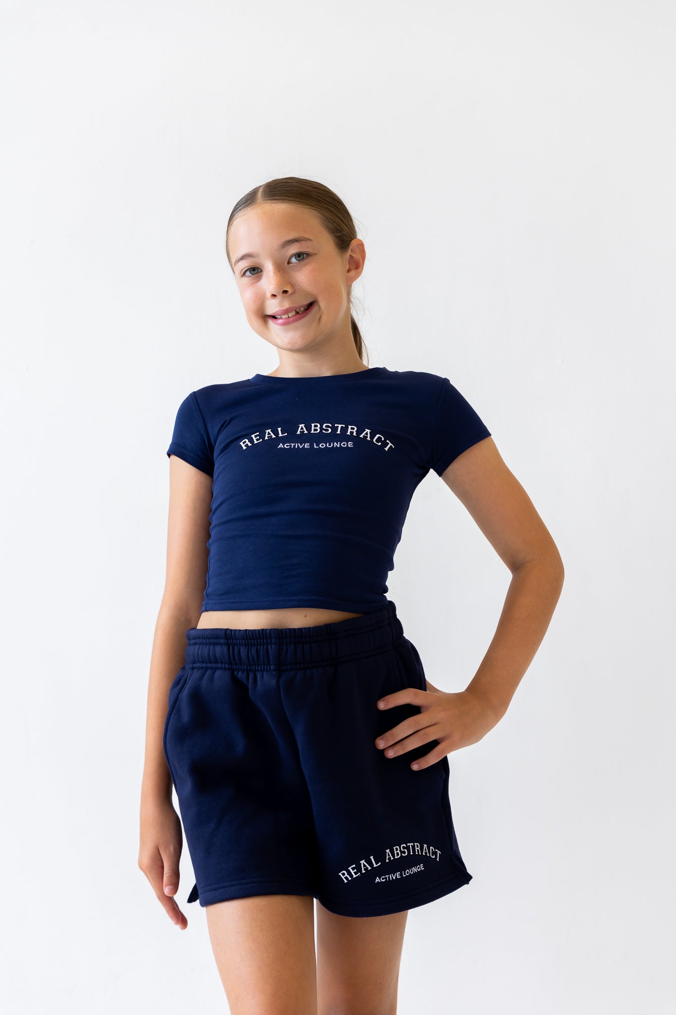 Navy Active Lounge Baby Tee