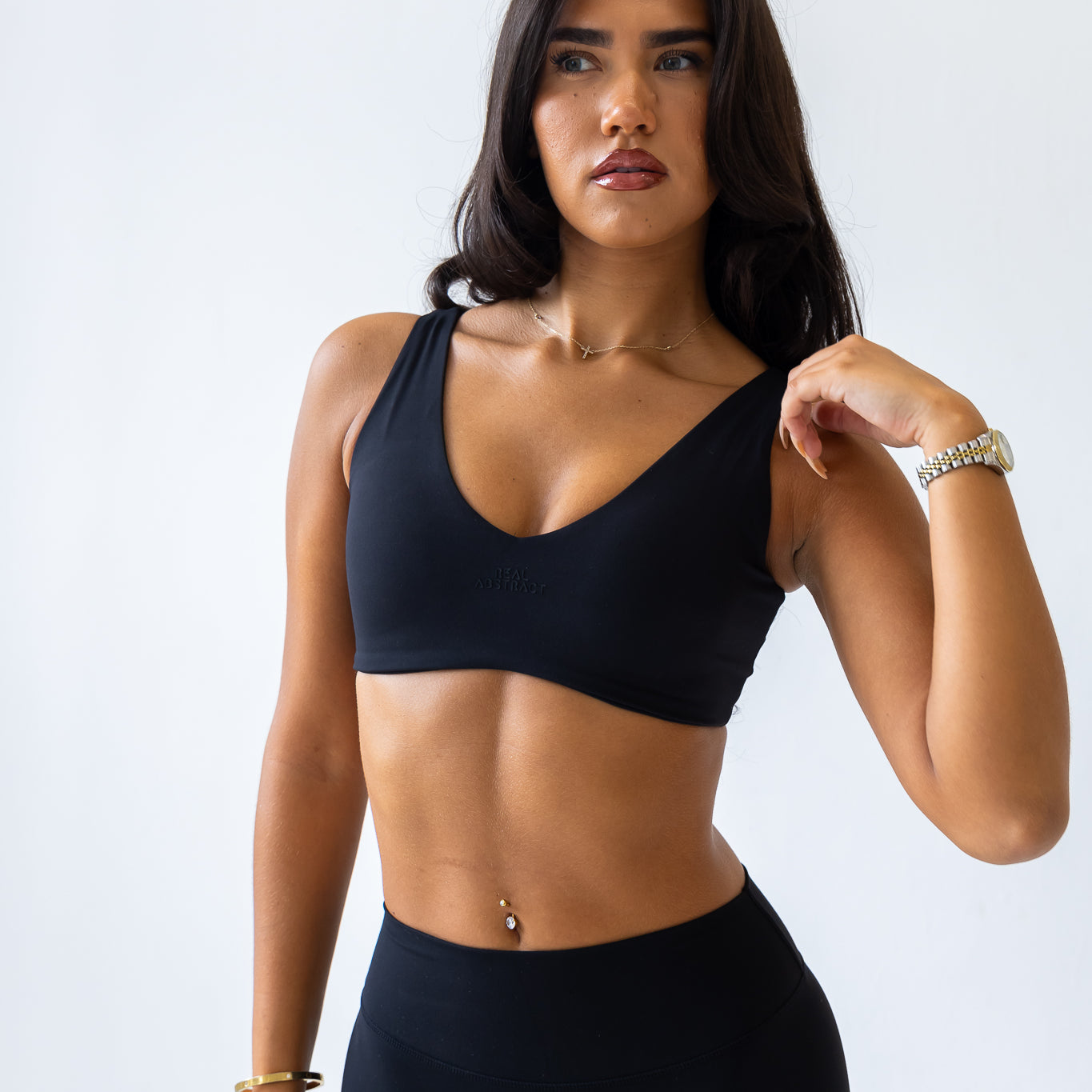 Black Scoop Crop Top