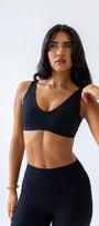 Black Scoop Crop Top