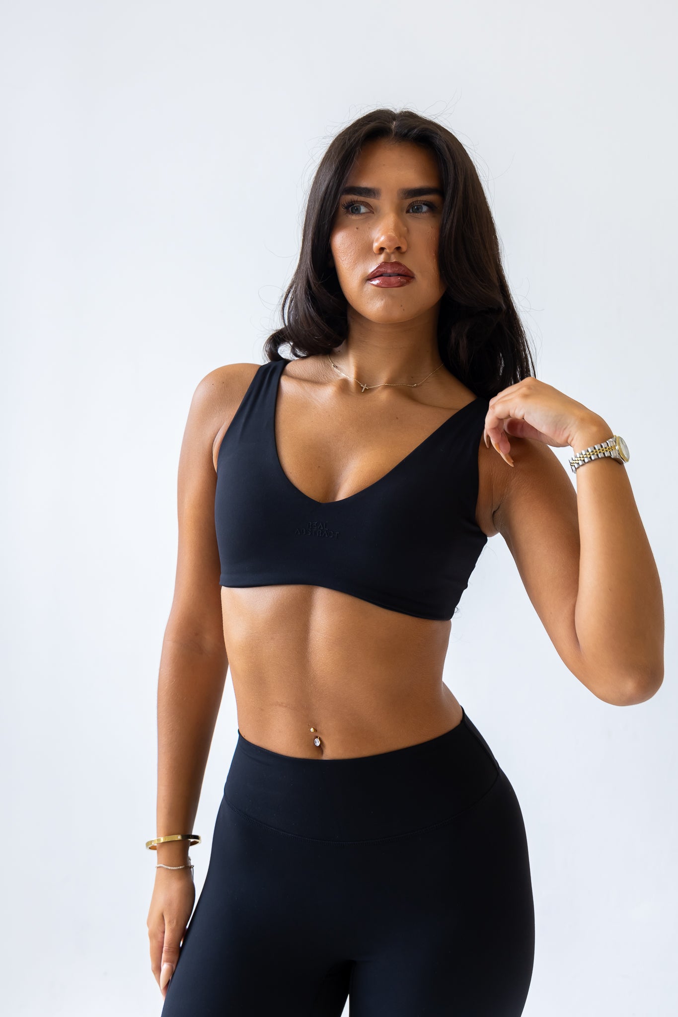 Black Scoop Crop Top