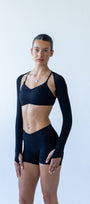 Black Soft Motion Bra With Sleeves
