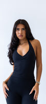 Black Plunge Top