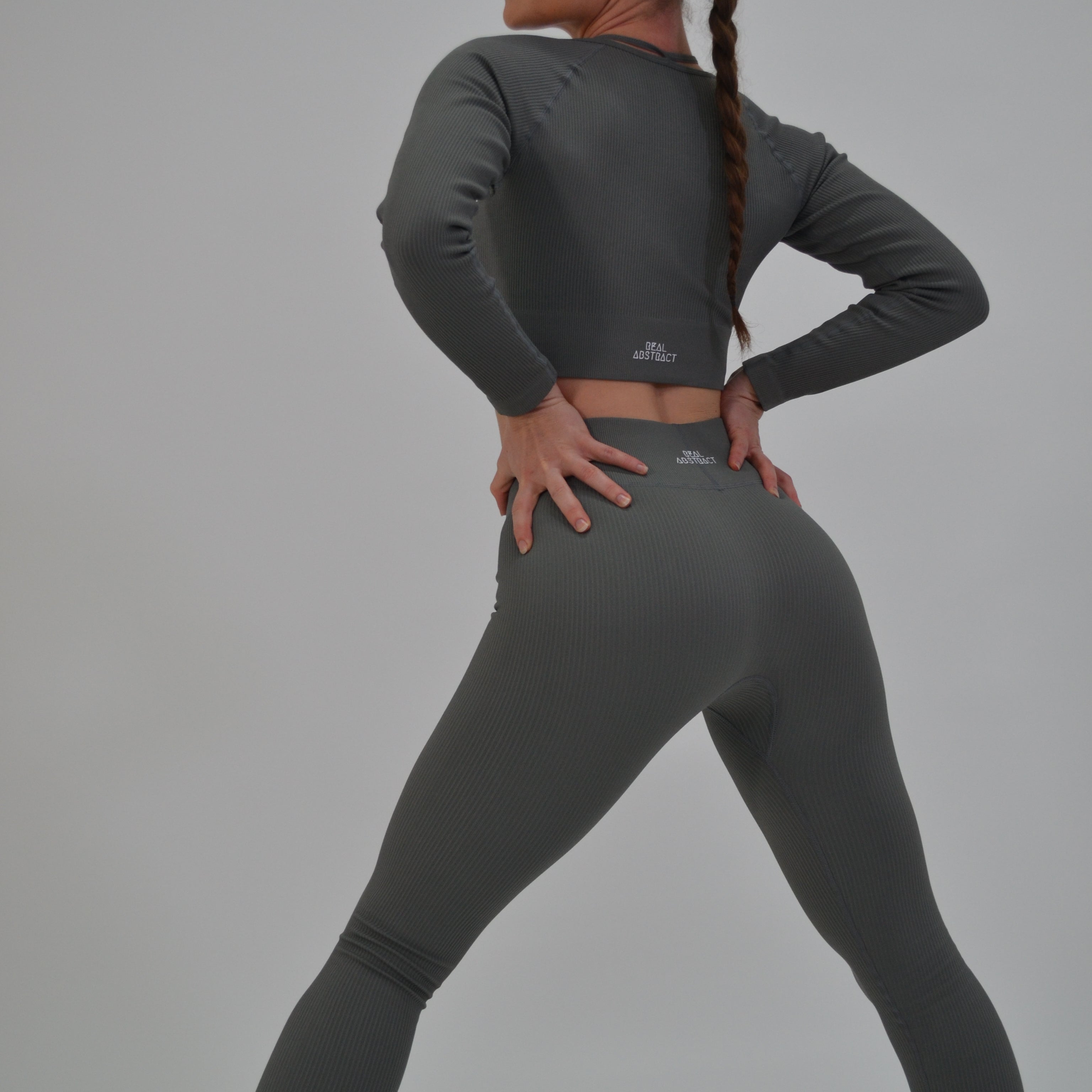 Contour Ribbed Leggings - Grey