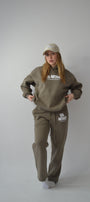 Mocha core neutrals straight leg joggers