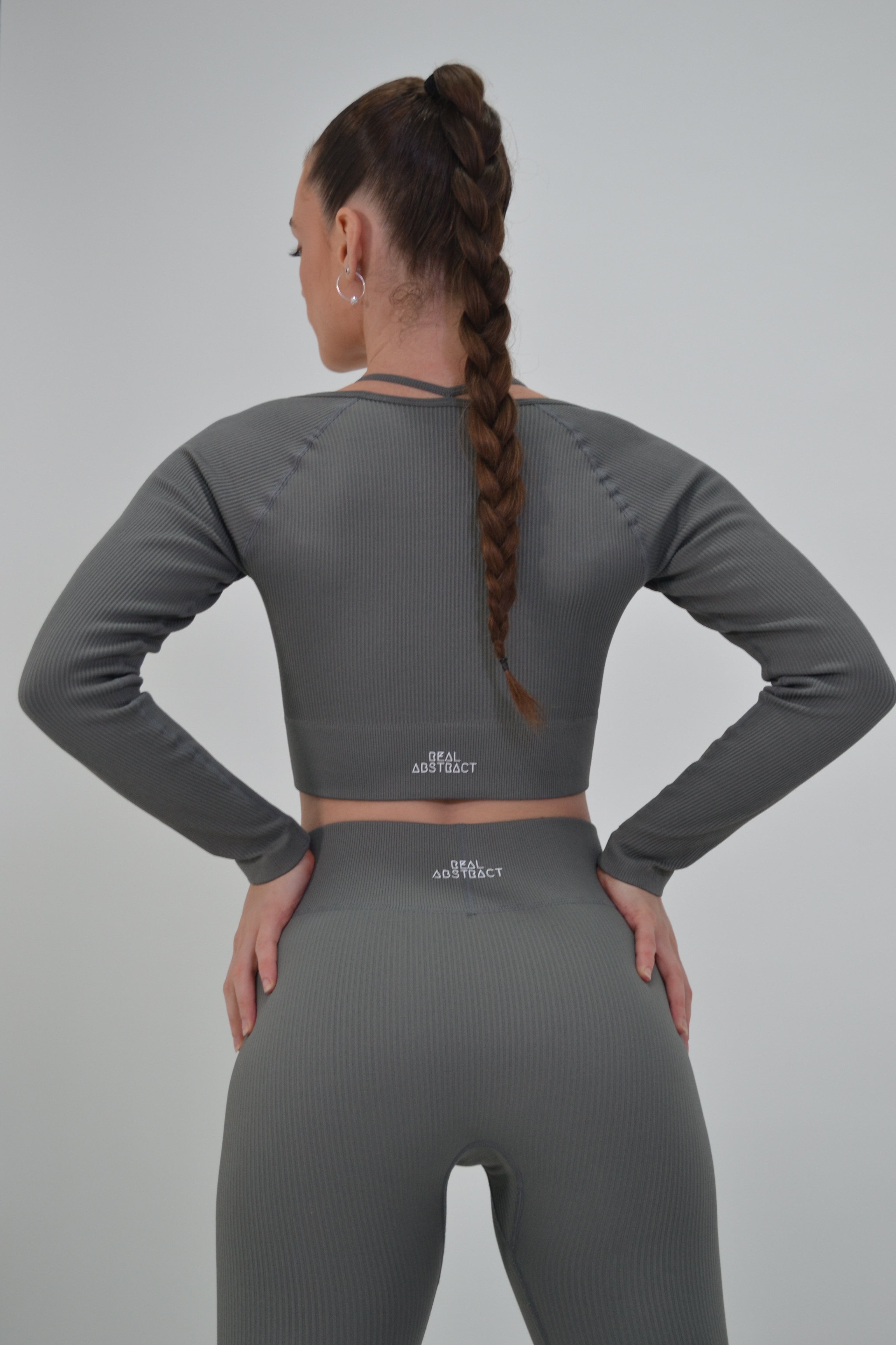 Contour Ribbed Leggings - Grey