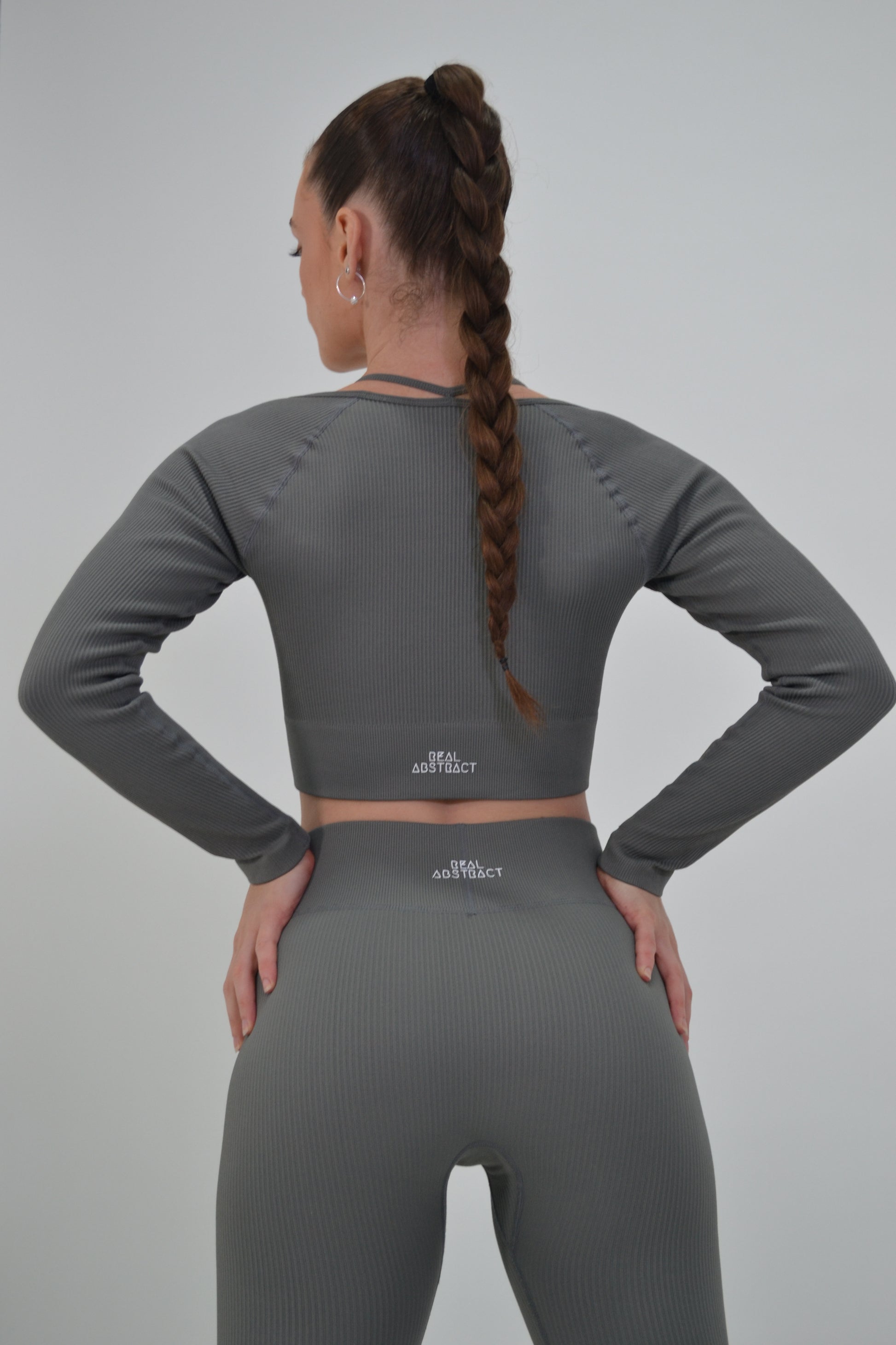 Contour Ribbed Leggings - Grey