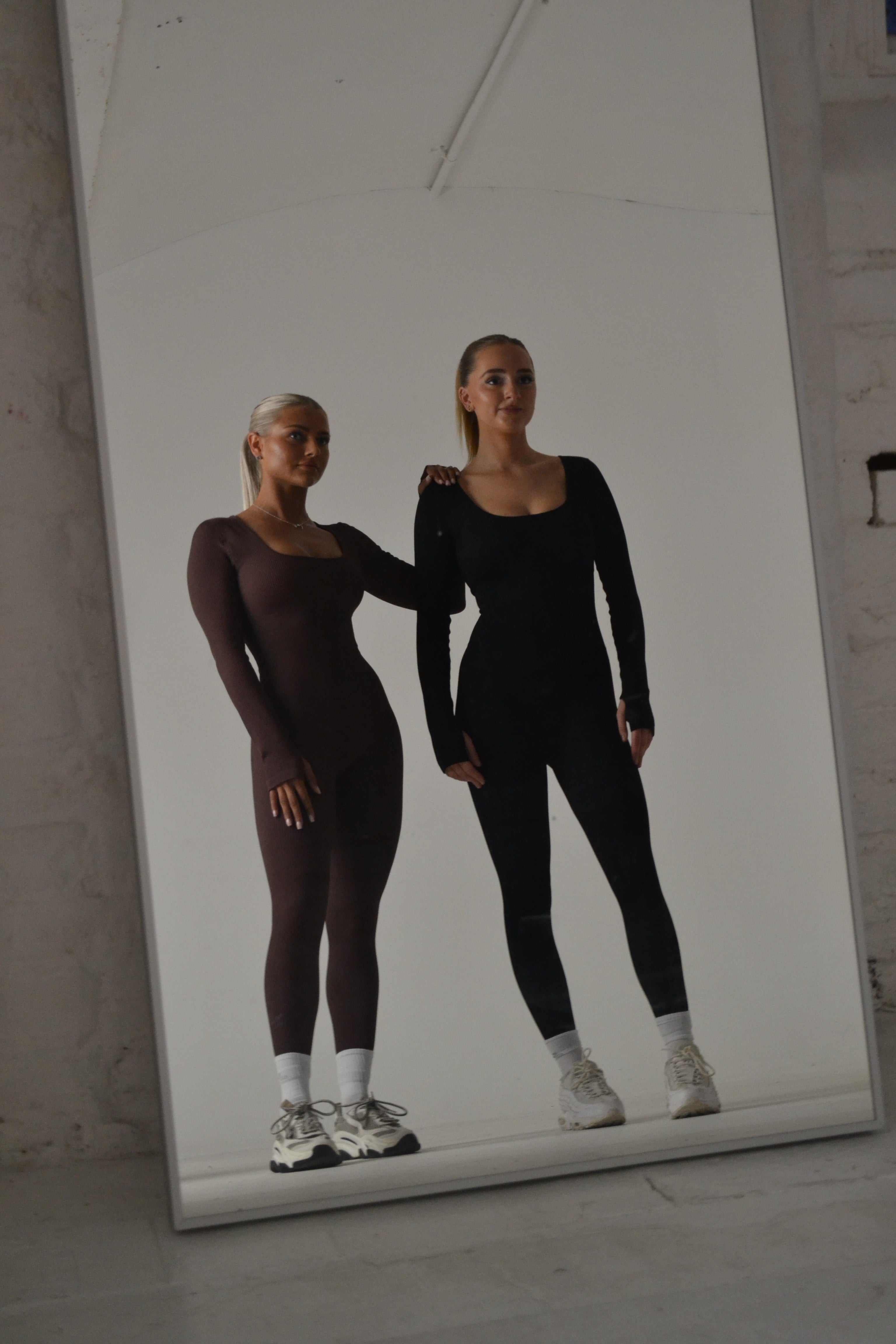 Brown Sculpt Ribbed Jumpsuit