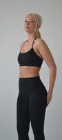 Black fold over waist leggings