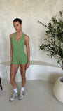 Matcha contour scrunch unitard