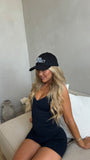 Black logo cap